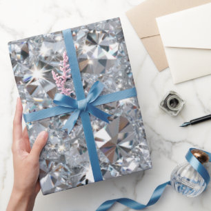 Glänzende klare Diamanten  Geschenkpapier
