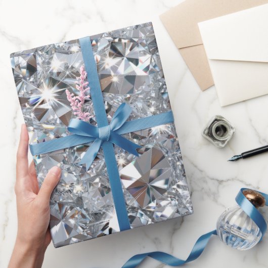 Glänzende klare Diamanten  Geschenkpapier (Schenken)