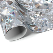 Glänzende klare Diamanten  Geschenkpapier (Rolleneckpunkt)