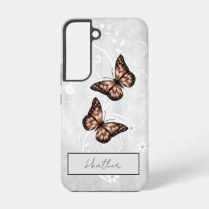 Glänzende Kupfer Schmetterlinge Samsung Galaxy Hülle