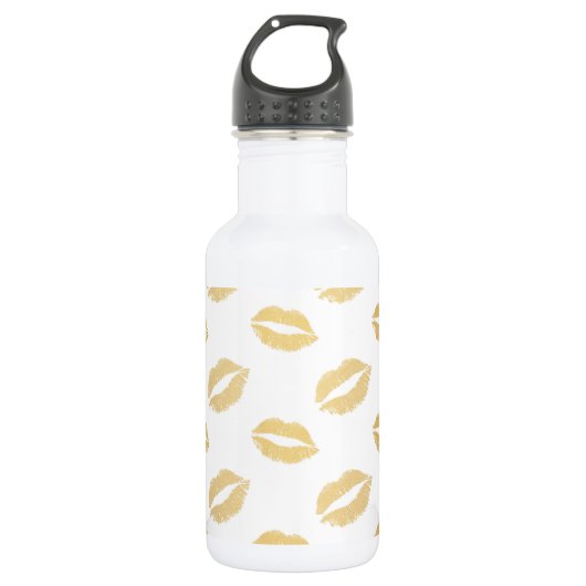 Glänzende Küsse Edelstahlflasche (Vorderseite)