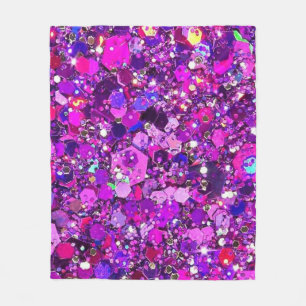 Glänzende Lila Decke 127 cm x 152 cm