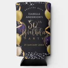 Glänzende Luftballons 50. Geburtstag Schwarz