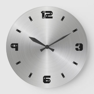 Glänzende Metallbeschaffenheit, Zahlen mit Große Wanduhr