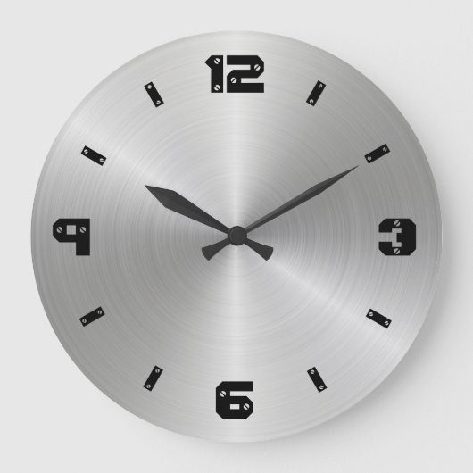Glänzende Metallbeschaffenheit, Zahlen mit Große Wanduhr (Vorderseite)