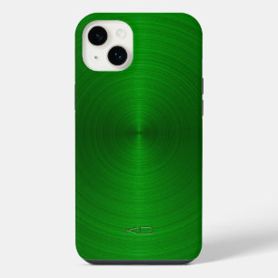 Glänzende metallische grüne Textur, Edelstahloptik iPhone 14 Plus Hülle