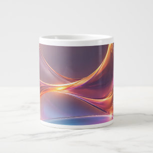 Glänzende neonfarbene mehrfarbige abstrakte Flüssi Jumbo-Tasse