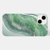 glänzende Oberfläche mit Bio Mustern Case-Mate iPhone Hülle (Rückseite (Horizontal))