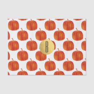 Glänzende Orange Herbst-Kürbis Gold Glamour Benutz Seidenpapier