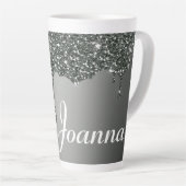 Glänzende Paint Drip Latte Tasse (Rechte Ecke)