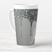 Glänzende Paint Drip Latte Tasse (Linke Ecke)
