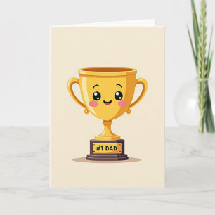 Glänzende Papa-Trophäenkarte Karte
