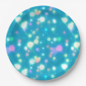Glänzende Partyballons Blau Pappteller (Vorderseite)