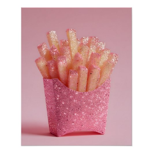 Glänzende Pommes frites Poster (Vorderseite)