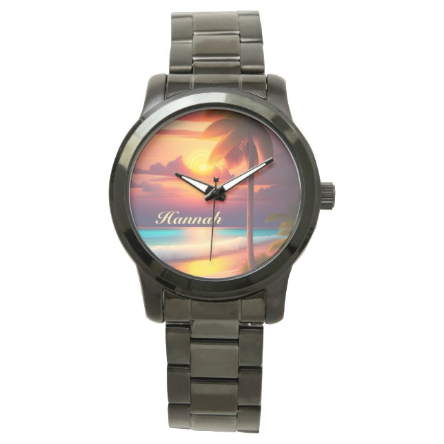 Glänzende Poster Armbanduhr (Vorderseite)