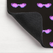 Glänzende rosa Bougie-Sonnenbrille Mousepad (Ecke)