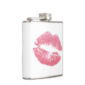 Glänzende rosa Lippen Flachmann (Rechts)