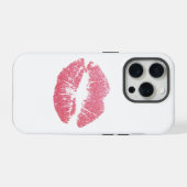 Glänzende rosa Lippen iPhone Hülle (Rückseite (Horizontal))
