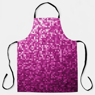 Glänzende rosa Pailletten Schürze
