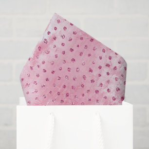 Glänzende rosa Punkte Geburtstag Seidenpapier