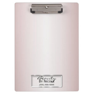 Glänzende Rosa Rose Glam Marmor Modern Personalisi Klemmbrett