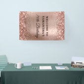 Glänzende Rose Gold Folie 70. Geburtstag Vertikal Banner (Messe)