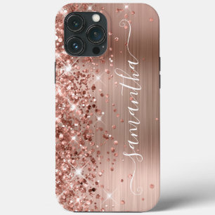 Glänzende Rose Gold Folie Moderne Weibliche Signat Case-Mate iPhone Hülle