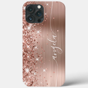 Glänzende Roségoldfolie Girly Glam Unterschrift Case-Mate iPhone Hülle