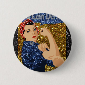 glänzende Rosie die Nieterin Button