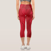 GLÄNZENDE ROTE CAPRI LEGGINGS (Rückseite)