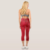 GLÄNZENDE ROTE CAPRI LEGGINGS (Rückseite)
