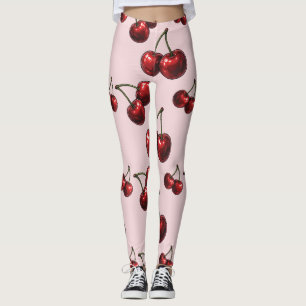 Glänzende Rote Kirschen Retro Glamour "Saftig & Sü Leggings