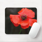 Glänzende rote Mohnblume Mousepad (Mit Mouse)