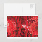 glänzende rote Sequenzen Postkarte (Vorne/Hinten)
