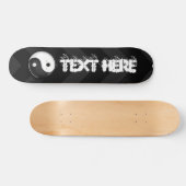 Glänzende runde Yin Yang Symbol-Gewohnheit Skateboard (Horizontal)
