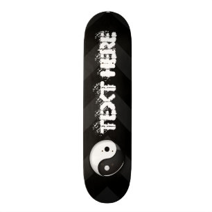 Glänzende runde Yin Yang Symbol-Gewohnheit Skateboard