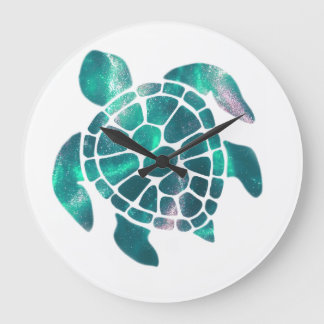 Glänzende Schildkröte Große Wanduhr