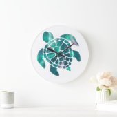 Glänzende Schildkröte  Große Wanduhr (Zuhause)