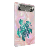 Glänzende Schildkröte Mini Klemmbrett (Schrägansicht)