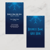 glänzende Schneeflocke Visitenkarte (Vorne/Hinten)