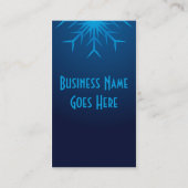 glänzende Schneeflocke Visitenkarte (Rückseite)