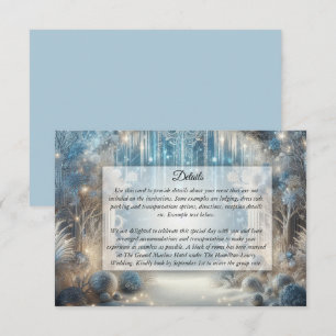 Glänzende Schneewald-Hochzeit-Einlagekarte Begleitkarte