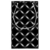 Glänzende schwarze kleine Geschenk-Tasche Geschenktüte (Rückseite)