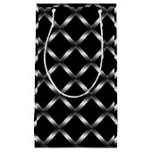 Glänzende schwarze kleine Geschenk-Tasche Geschenktüte (Vorderseite)