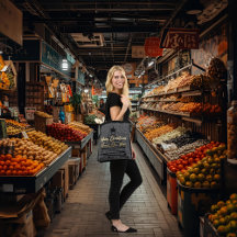 Glänzende schwarze Tasche