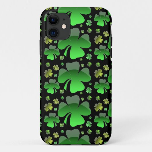 Glänzende Shamrocks Case-Mate iPhone Hülle (Rückseite)