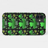Glänzende Shamrocks Case-Mate iPhone Hülle (Rückseite (Horizontal))