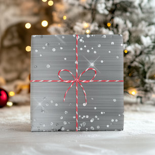 Glänzende Silber-Ombre-Folie Geschenkpapier Set