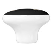 Glänzende silberne Musik-Anmerkungs-gestrahlte Keramikknauf (Seitenansicht)