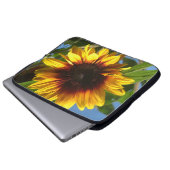 Glänzende Sonnenblume-Laptop-Hülse Laptopschutzhülle (Vorne Knopf)